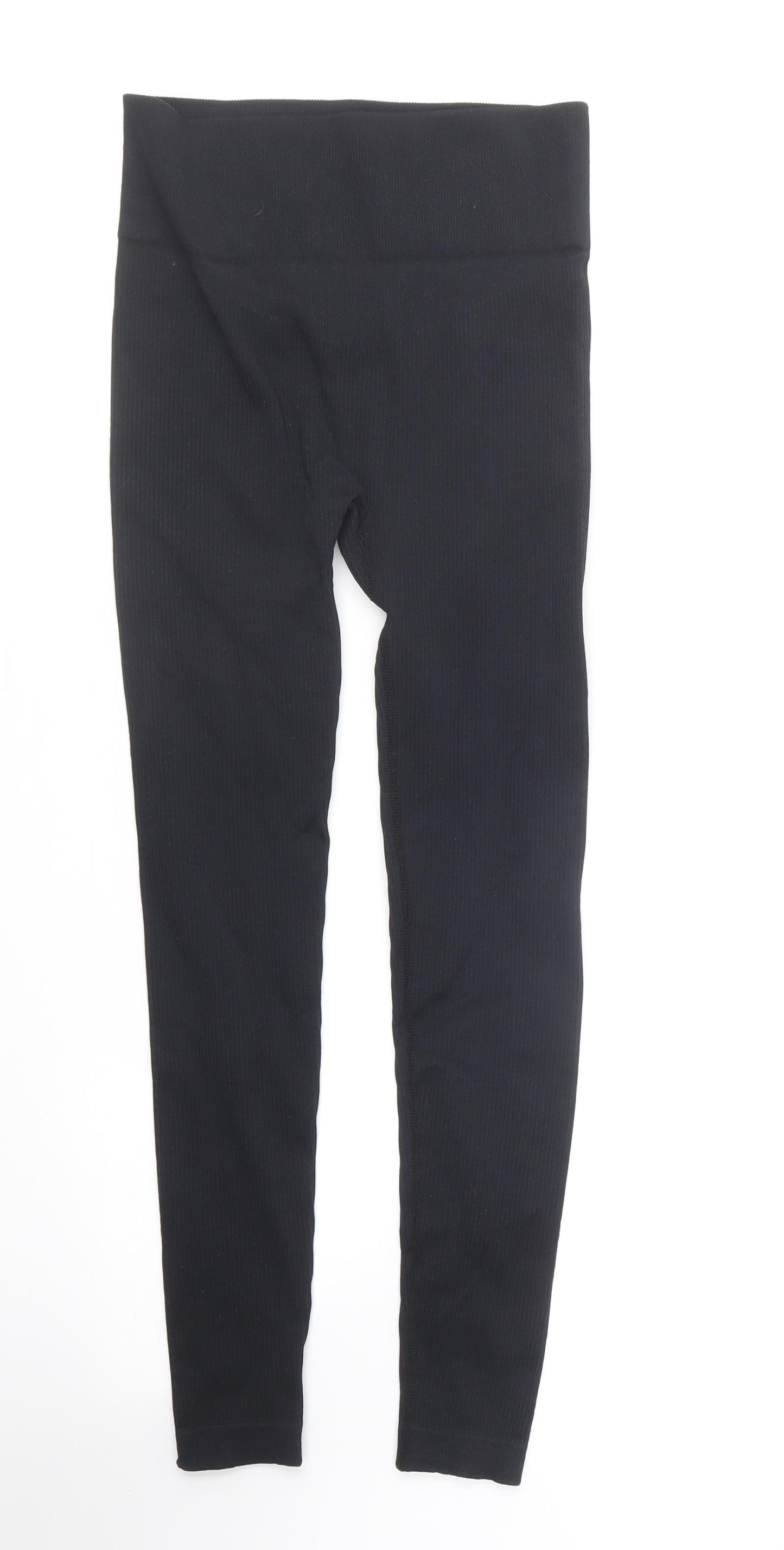 Yu & Me Womens Black Nylon Compression Leggings Size S L24 in Regular