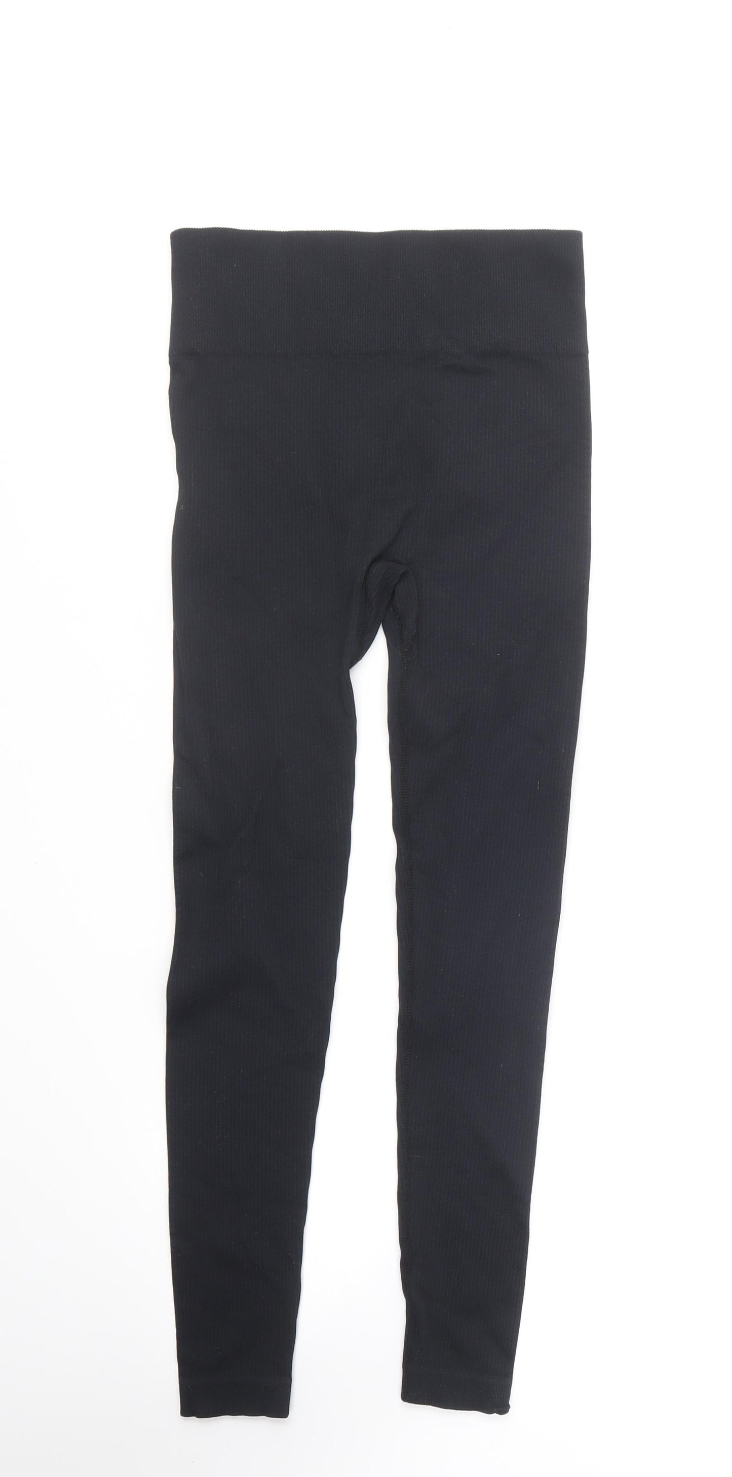 Yu & Me Womens Black Nylon Compression Leggings Size S L24 in Regular