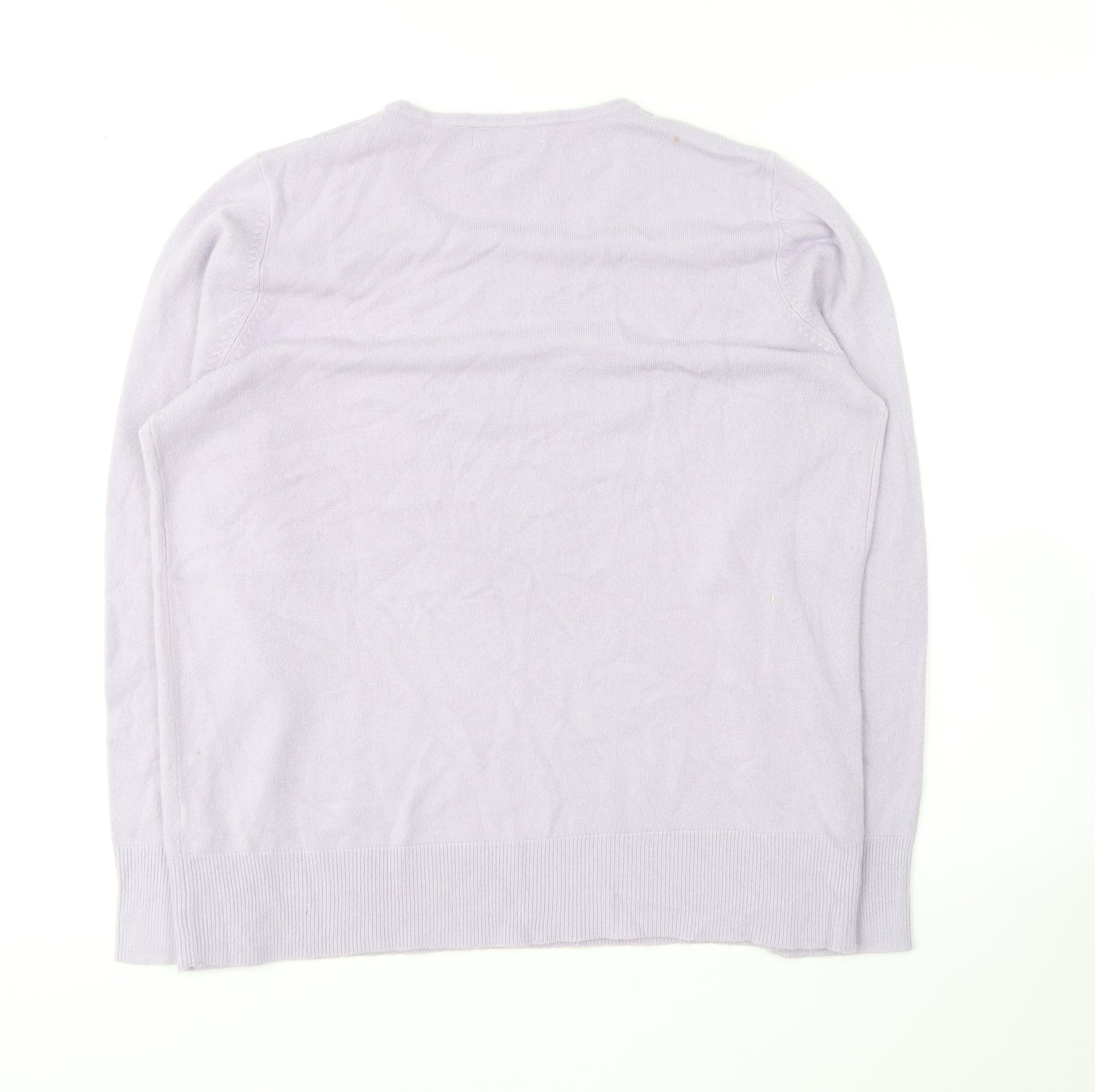 Debenhams Womens Purple Round Neck Acrylic Pullover Jumper Size 16