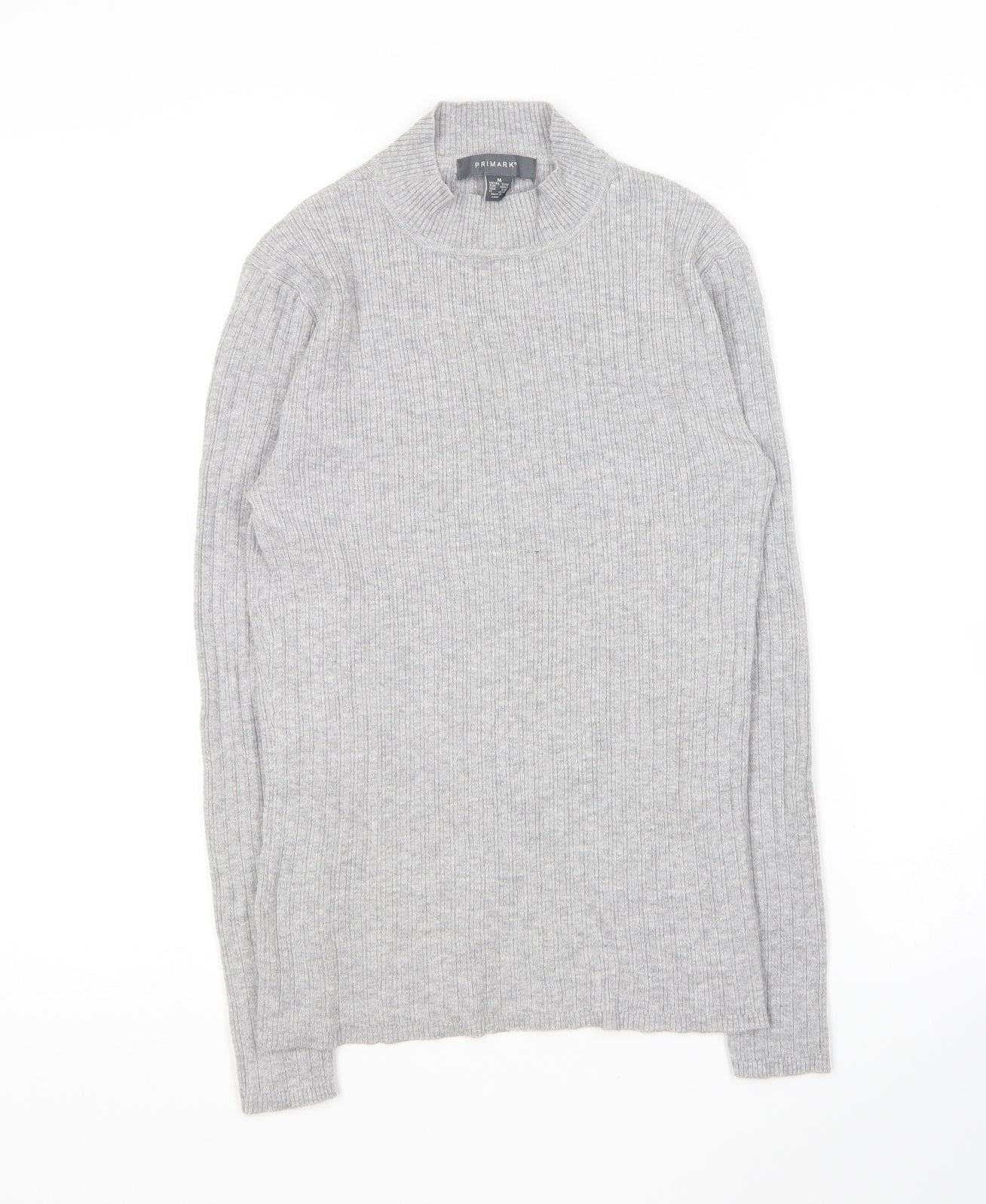 Primark Womens Grey Crew Neck Polyester Pullover Jumper Size M