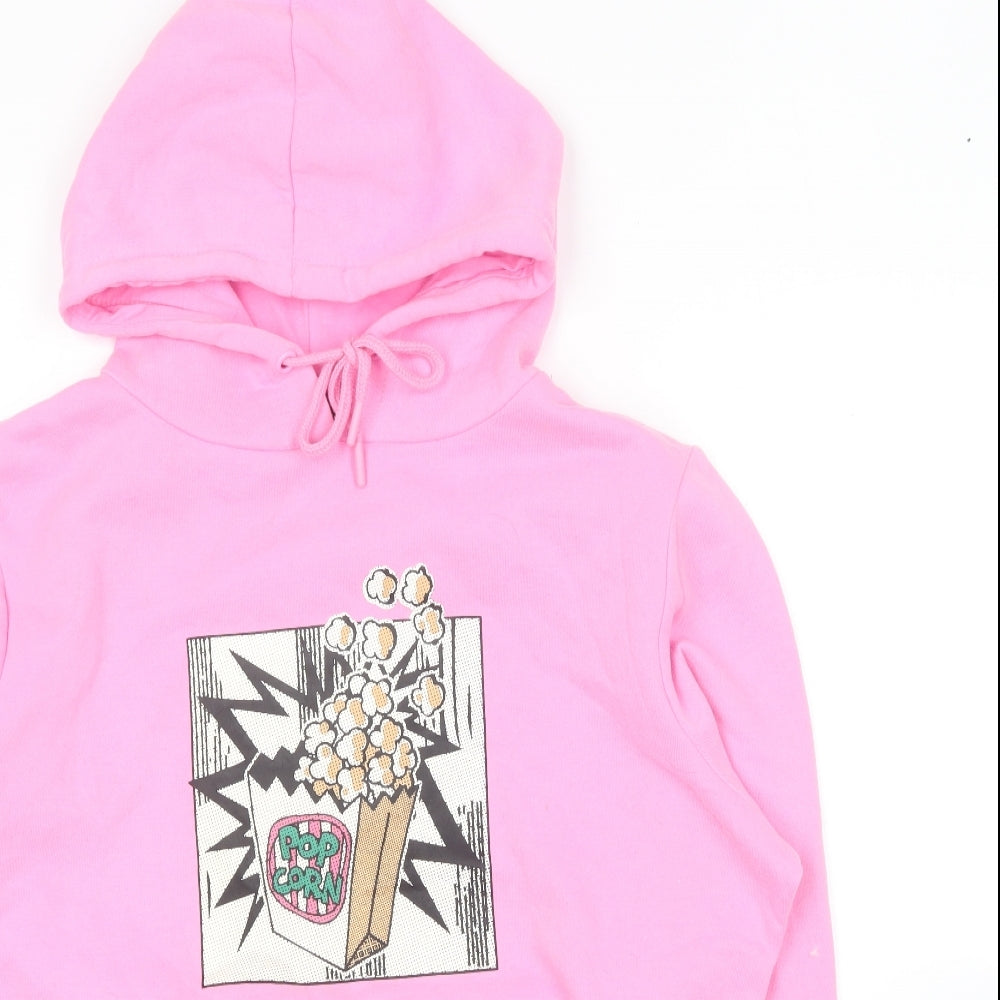 Primark Womens Pink Polyester Pullover Hoodie Size 14