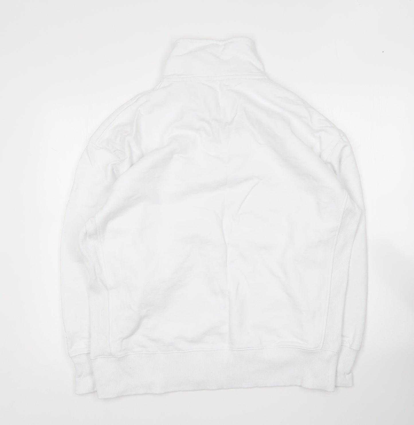 Superdry Mens White Cotton Pullover Sweatshirt Size M