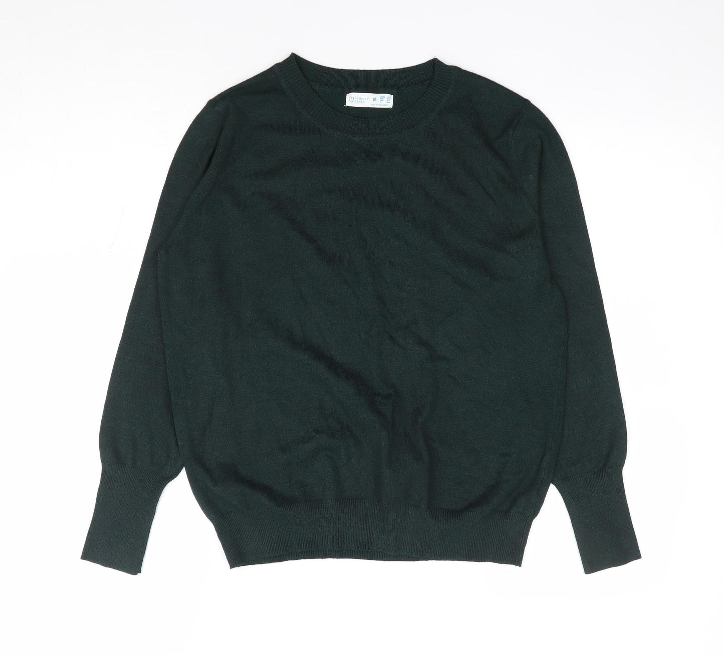 Primark Womens Green Crew Neck Polyester Pullover Jumper Size M