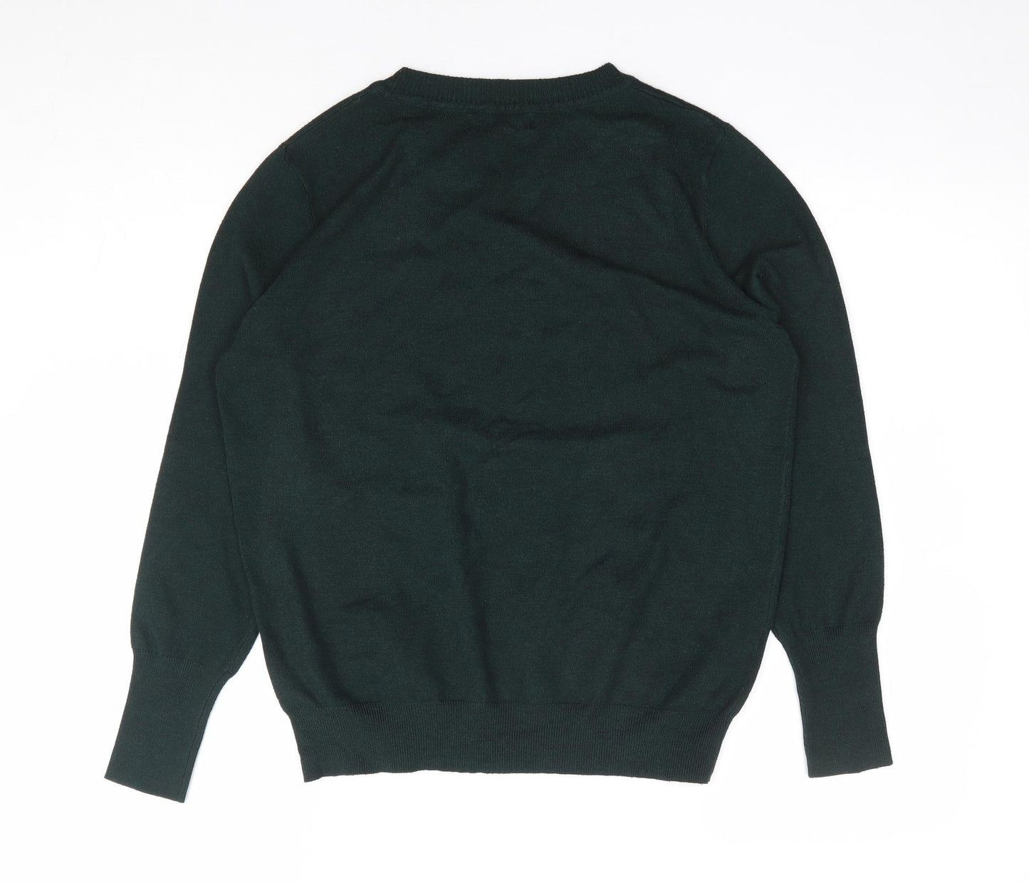 Primark Womens Green Crew Neck Polyester Pullover Jumper Size M