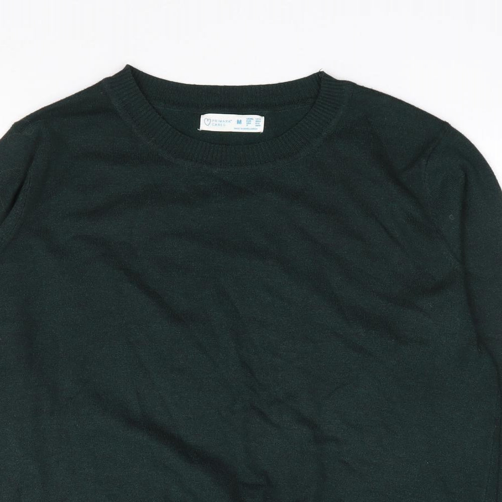 Primark Womens Green Crew Neck Polyester Pullover Jumper Size M