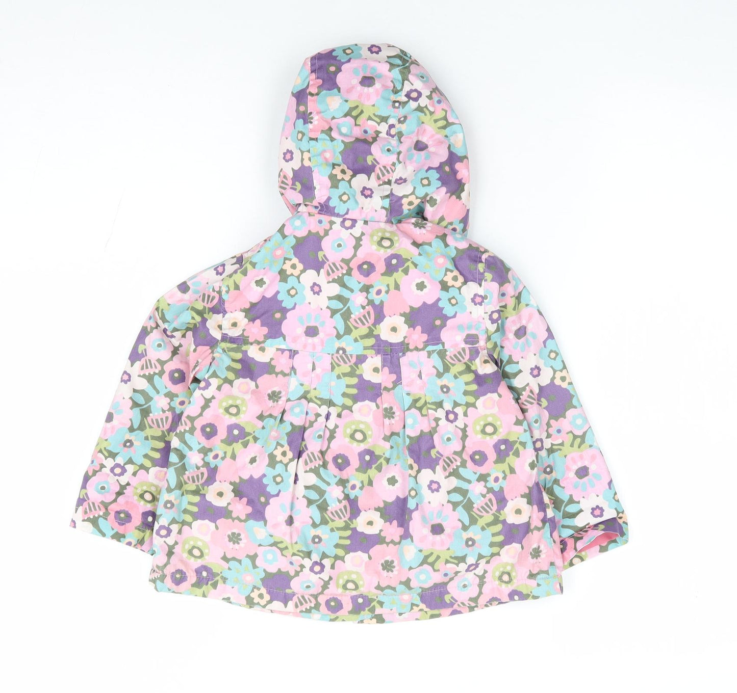 TU Girls Multicoloured Floral Jacket Coat Size 18-24 Months Button