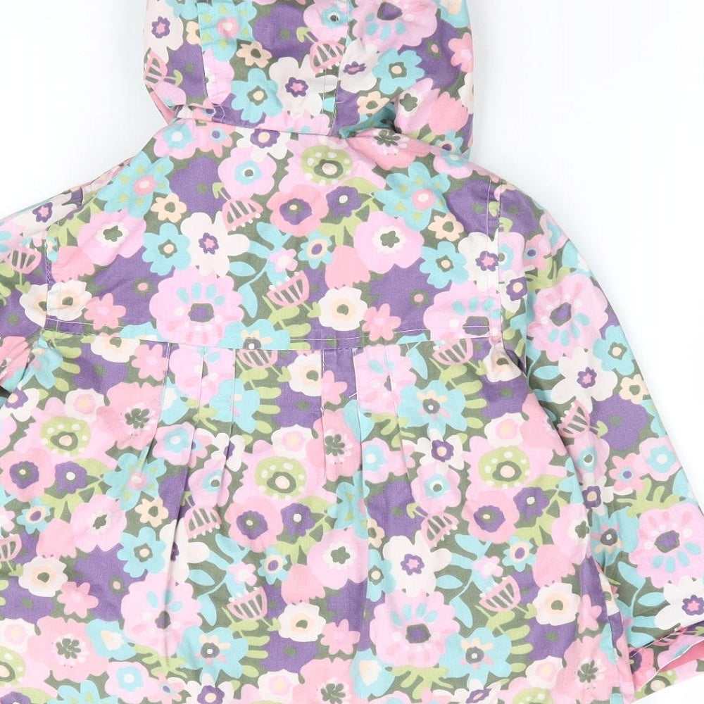 TU Girls Multicoloured Floral Jacket Coat Size 18-24 Months Button
