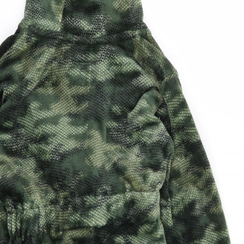 Primark Boys Green Camouflage Polyester Robe Size 6-7 Years Tie