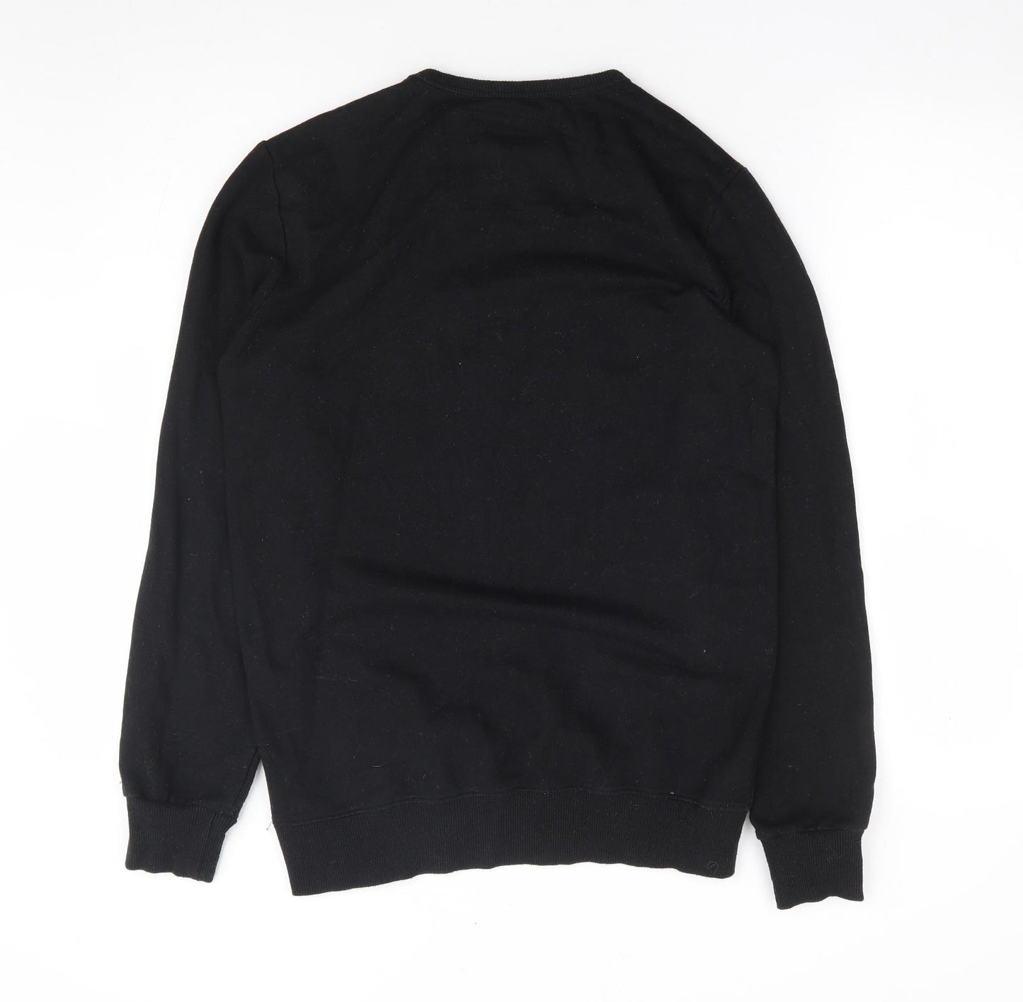Pull & Bear Womens Black Cotton Pullover Sweatshirt Size S Pullover