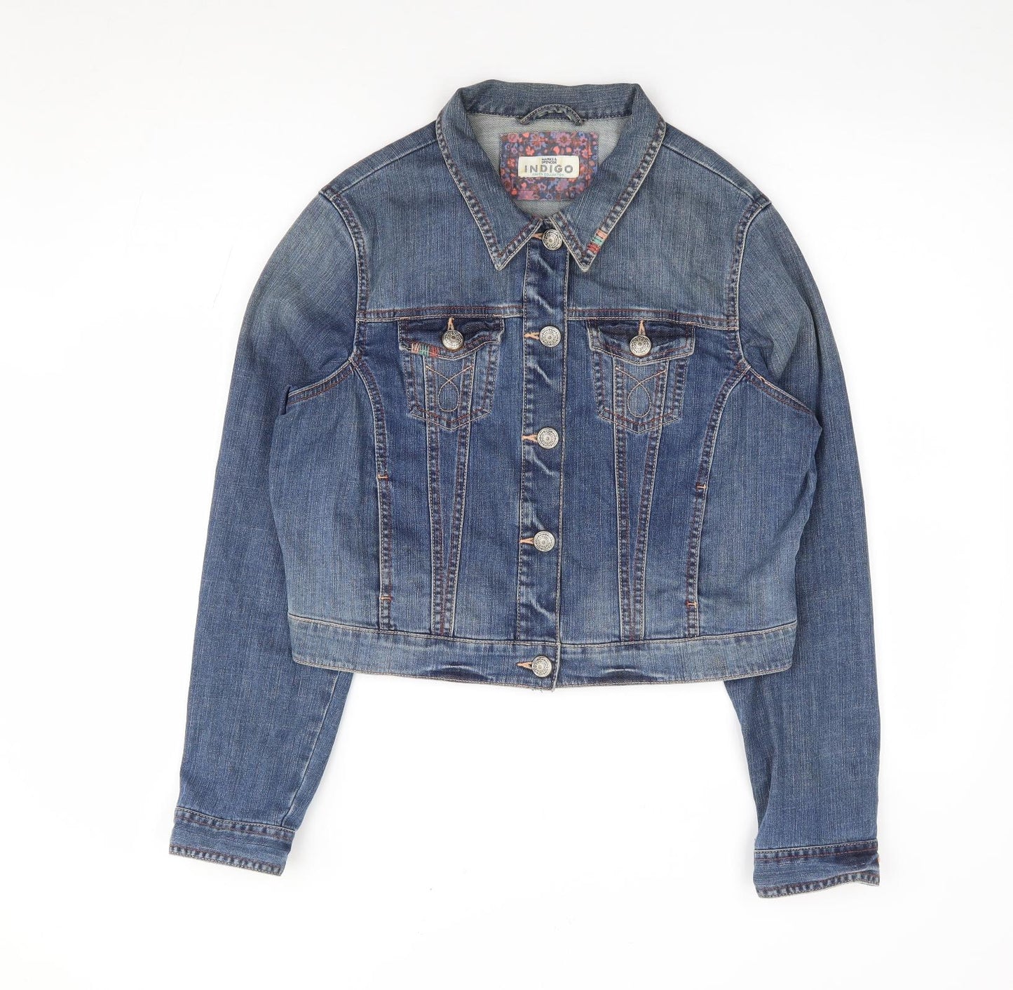 Marks and Spencer Womens Blue Jacket Size 14 Button