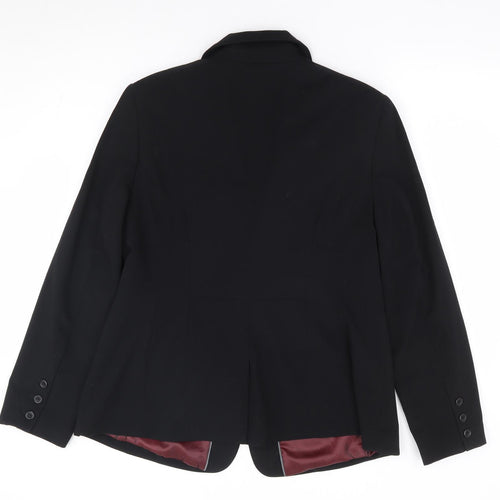 NEXT Womens Black Polyester Jacket Suit Jacket Size 16