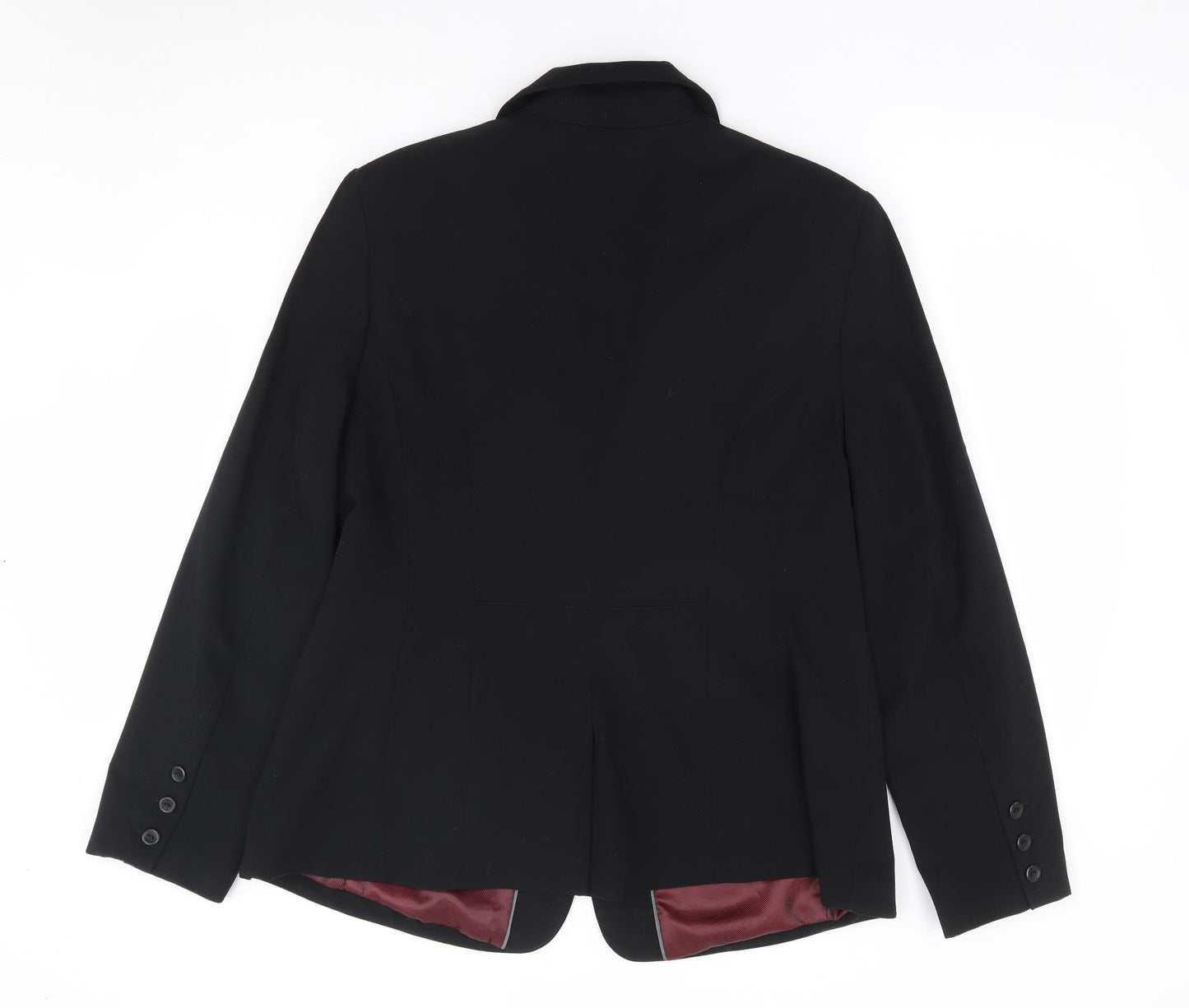 NEXT Womens Black Polyester Jacket Suit Jacket Size 16