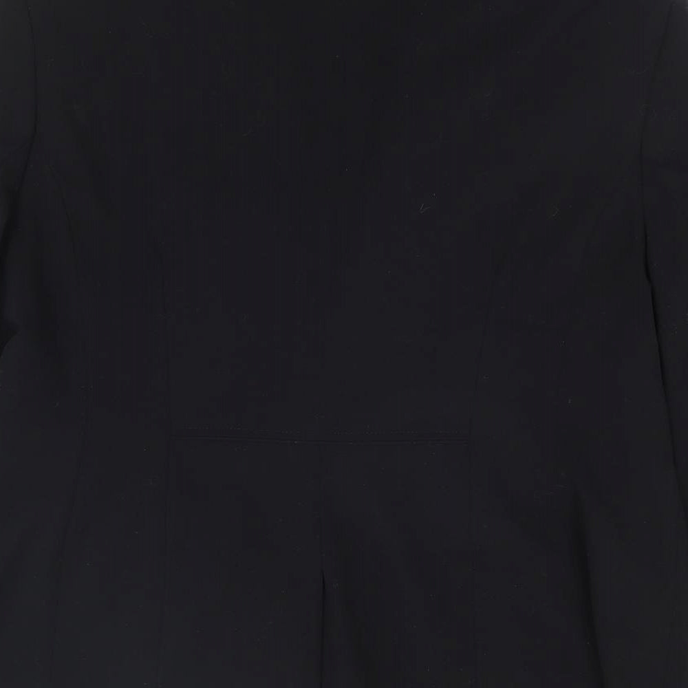 NEXT Womens Black Polyester Jacket Suit Jacket Size 16