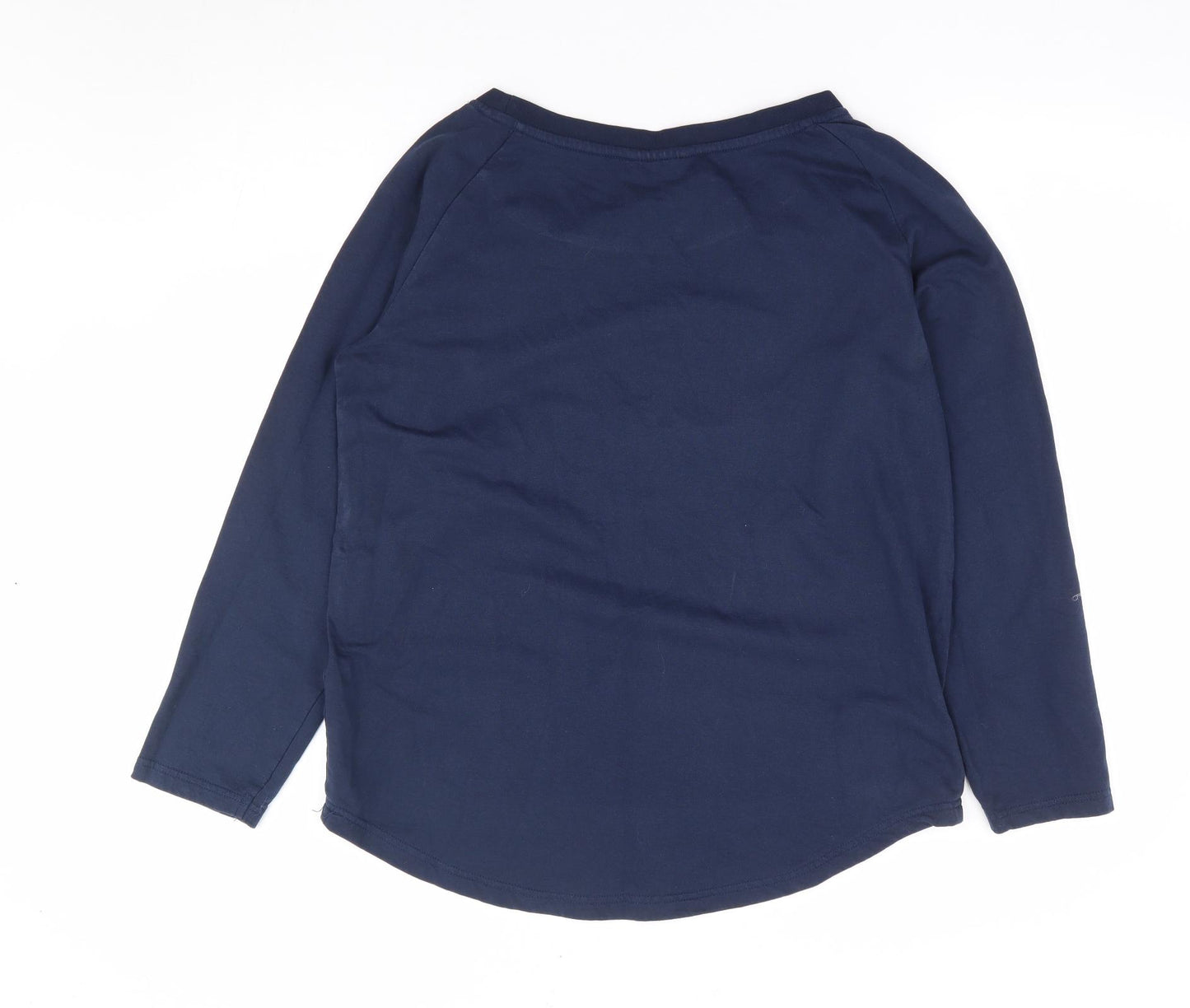 Avenue Womens Blue Cotton Pullover Sweatshirt Size M Pullover