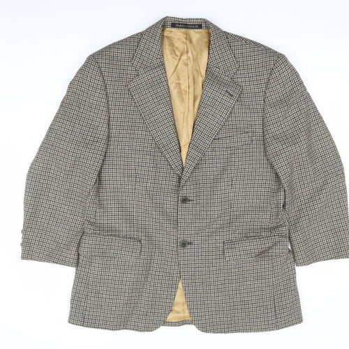 Marks and Spencer Mens Multicoloured Plaid Wool Jacket Suit Jacket Size 40