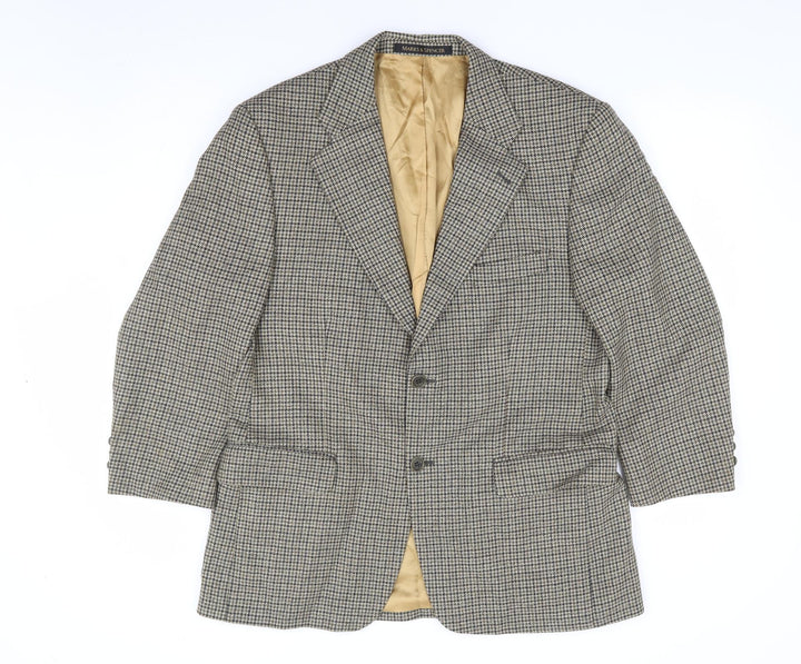 Marks and Spencer Mens Multicoloured Plaid Wool Jacket Suit Jacket Size 40