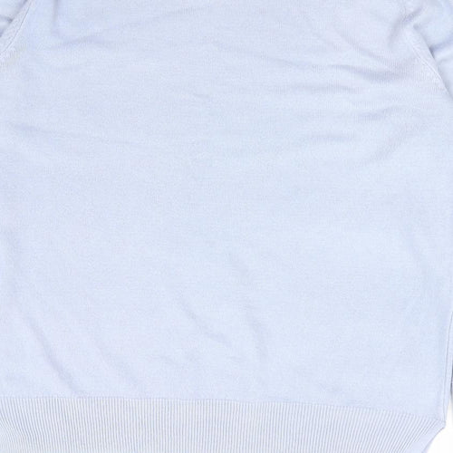 Marks and Spencer Womens Blue Round Neck Acrylic Pullover Jumper Size S