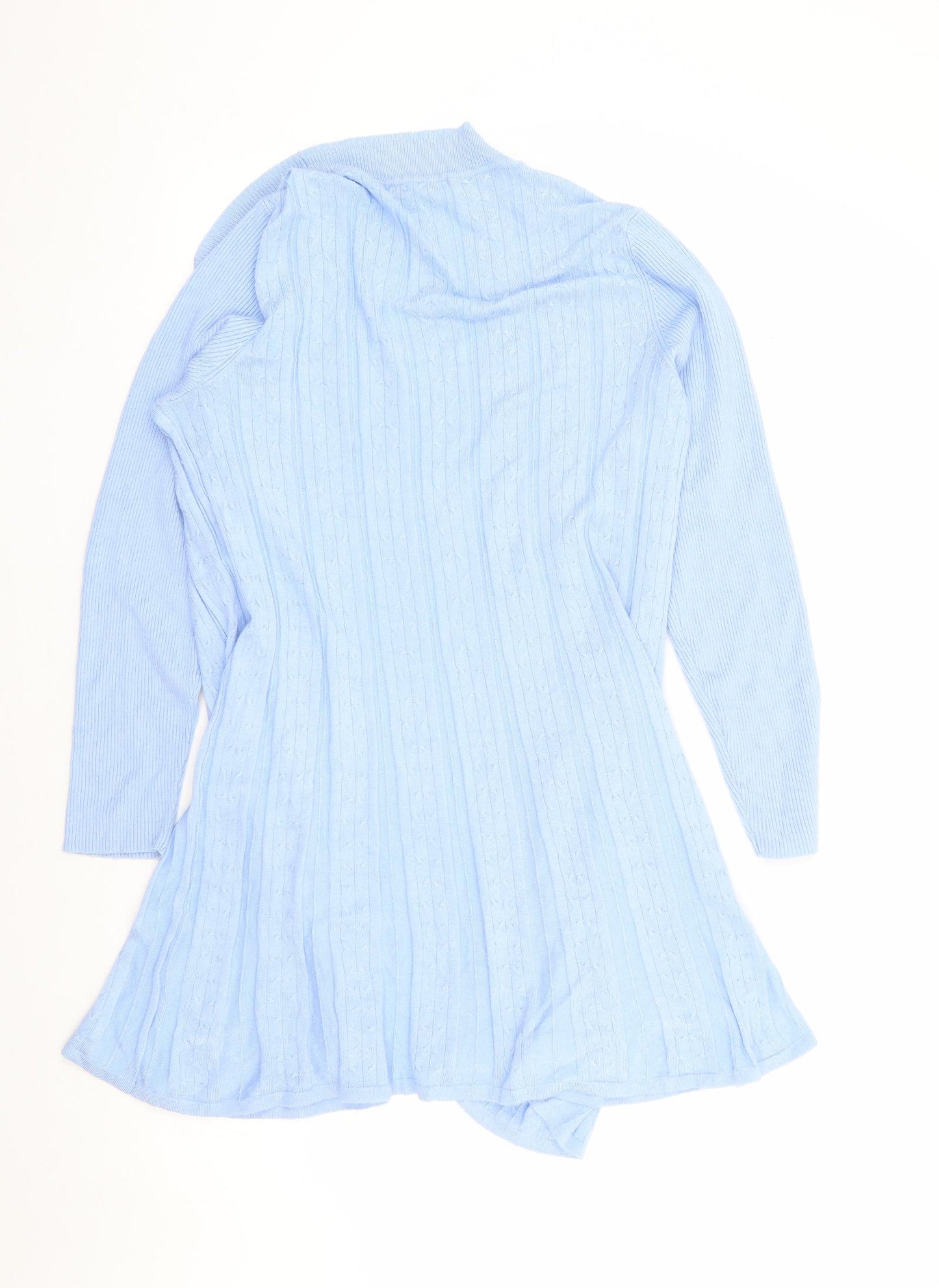 Bonmarche' Womens Blue V-Neck Viscose Cardigan Jumper Size M