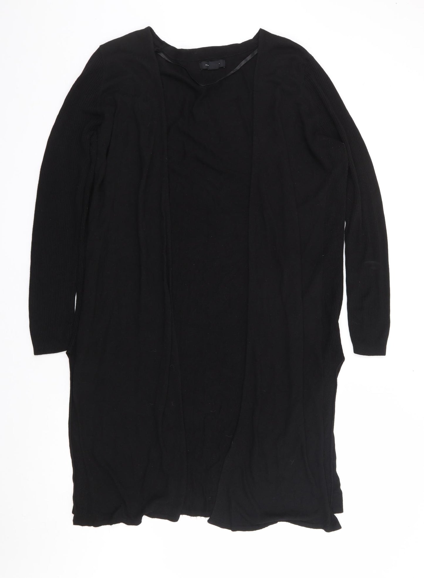 Primark Womens Black V-Neck Viscose Cardigan Jumper Size 16