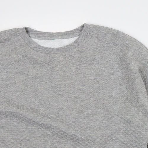Preworn Mens Grey Polyester Pullover Sweatshirt Size M