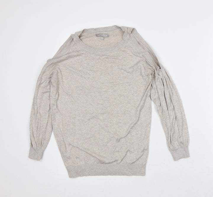 Red Herring Womens Grey Nylon Pullover Sweatshirt Size 8 - Cold Shoulder
