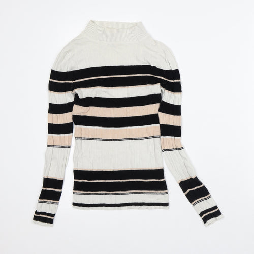 Atmosphere Womens Multicoloured Striped Cotton Pullover Sweatshirt Size 12