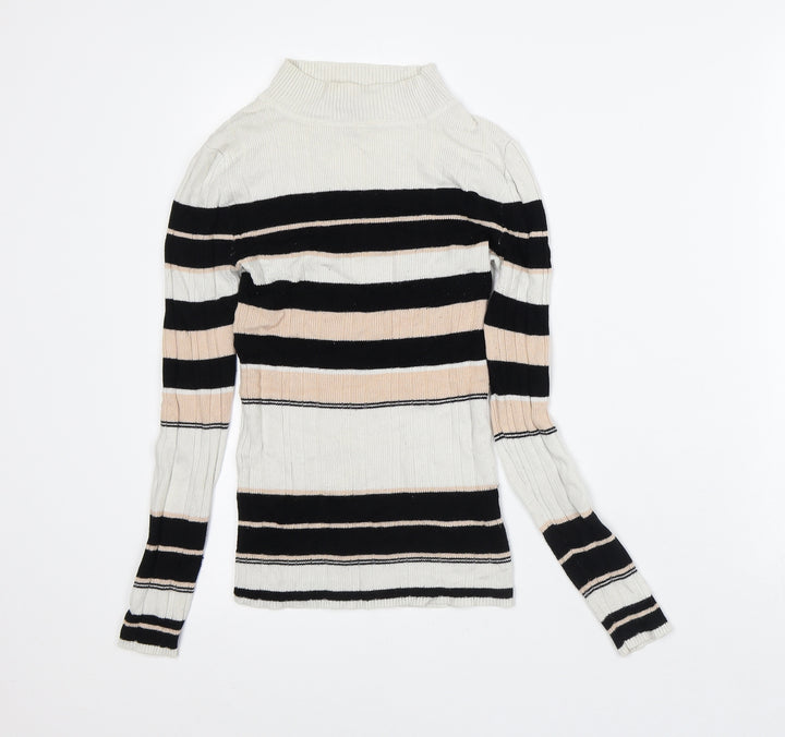 Atmosphere Womens Multicoloured Striped Cotton Pullover Sweatshirt Size 12