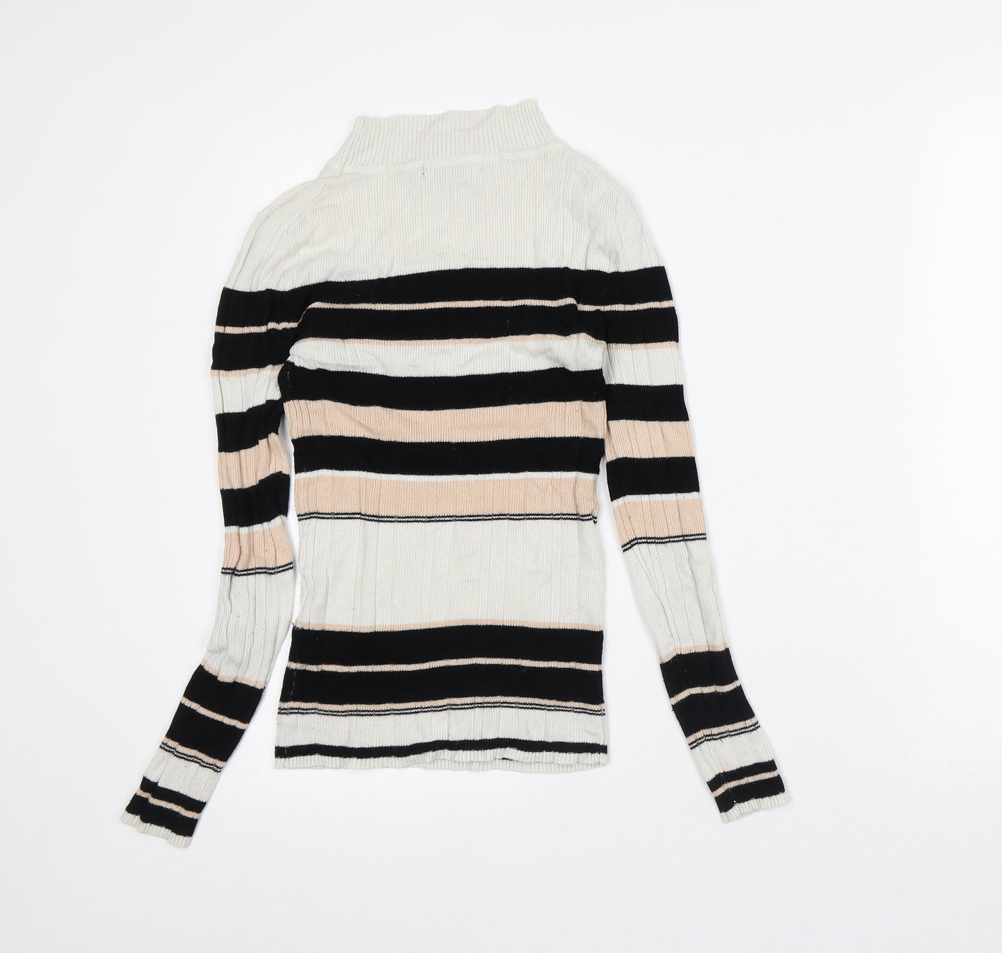 Atmosphere Womens Multicoloured Striped Cotton Pullover Sweatshirt Size 12