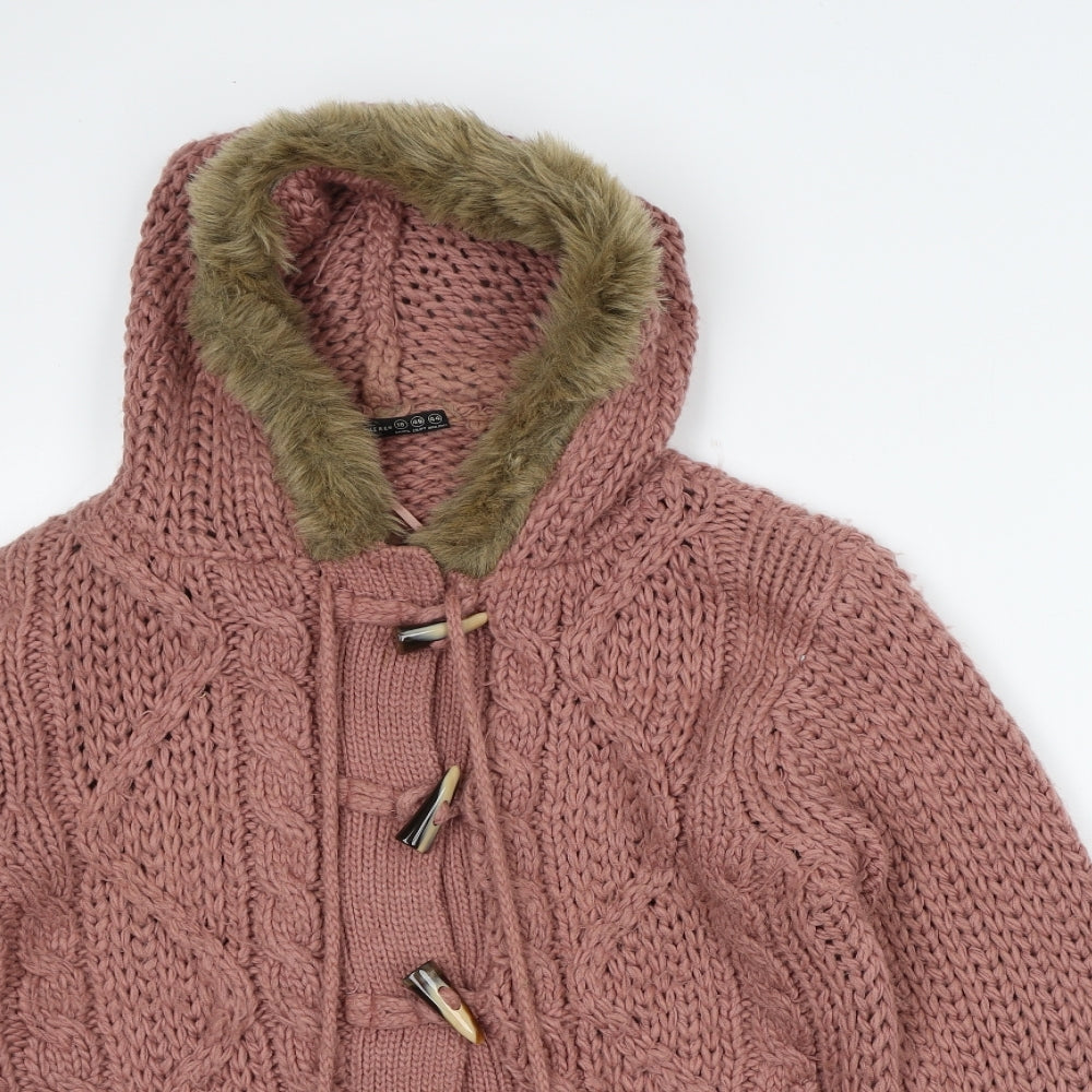 Atmosphere Womens Pink Crew Neck Polyester Cardigan Jumper Size 18