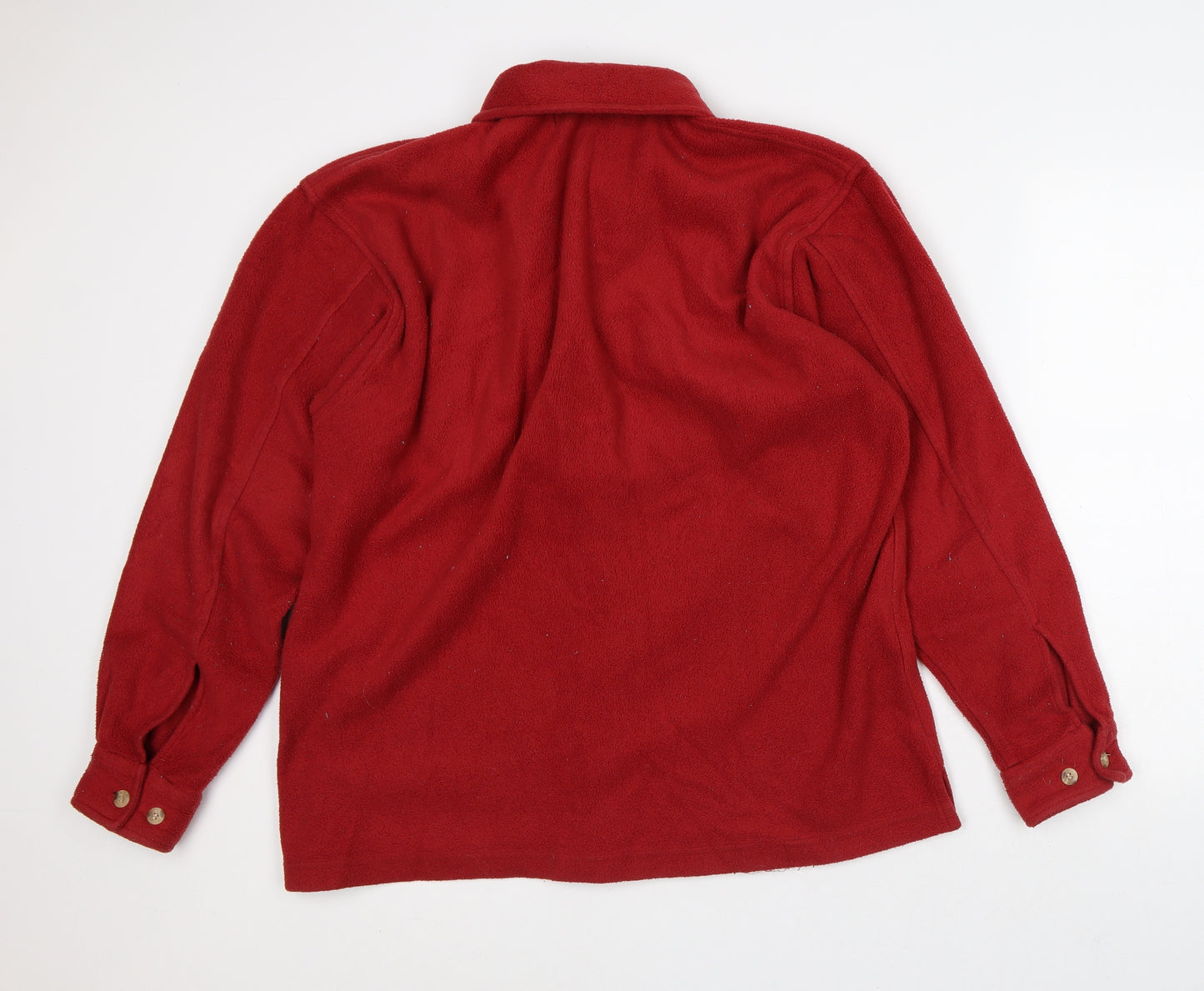 Hawkshead Mens Red Polyester Cardigan Sweatshirt Size XL