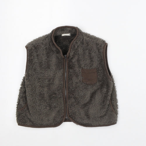 Bella B Boys Green Jacket Size XS - Fluffy Bodywarmer