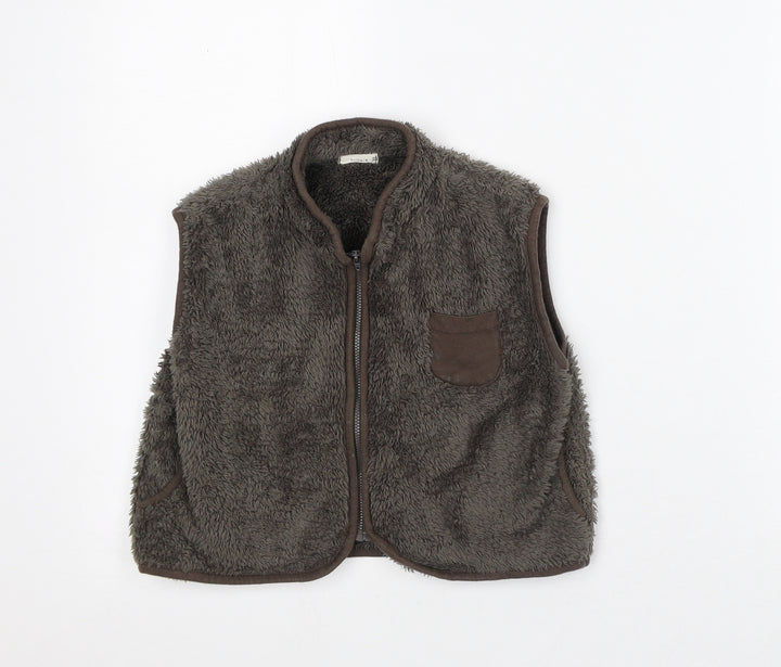 Bella B Boys Green Jacket Size XS - Fluffy Bodywarmer