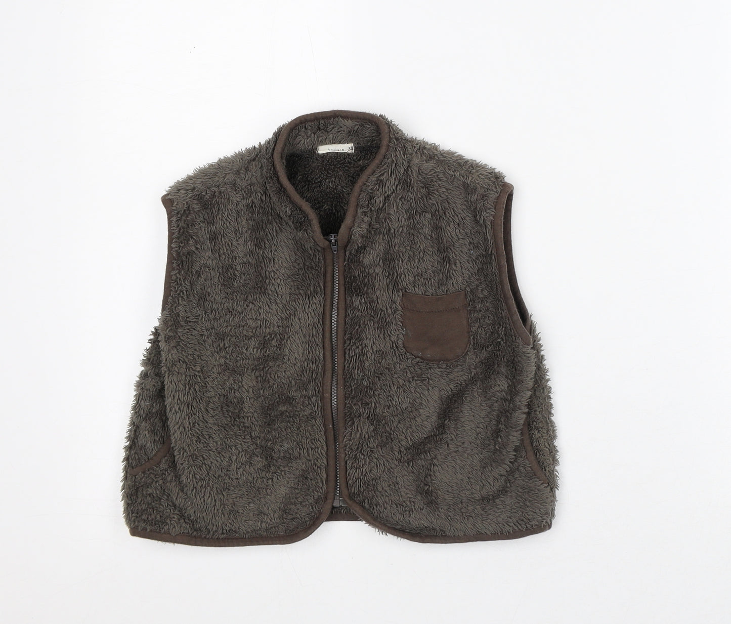 Bella B Boys Green Jacket Size XS - Fluffy Bodywarmer