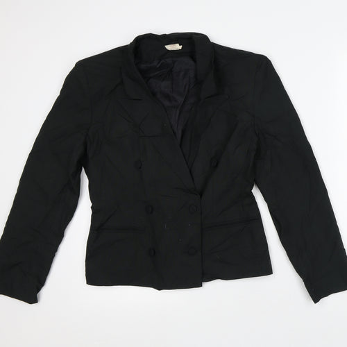 Clu Womens Black Jacket Blazer Size 12