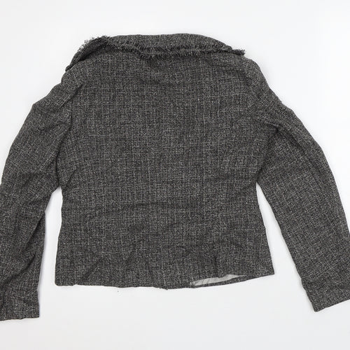 Principles Womens Grey Geometric Jacket Blazer Size 14
