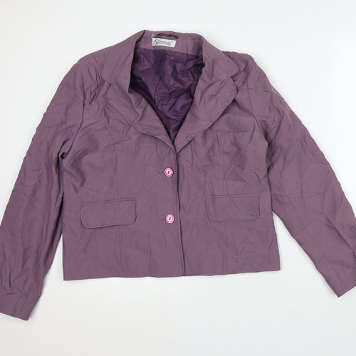 Slimma Womens Purple Jacket Blazer Size 16