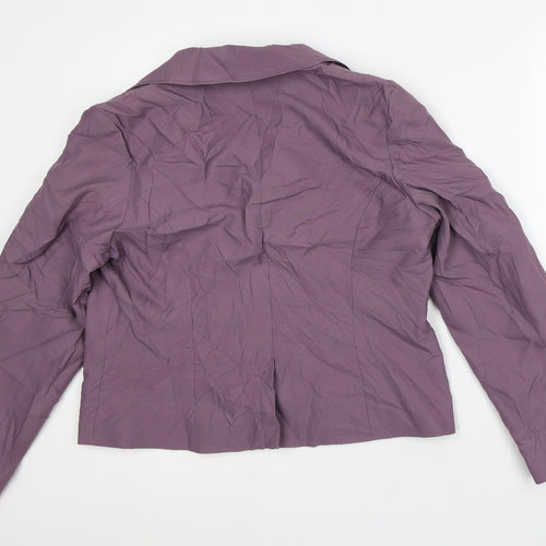 Slimma Womens Purple Jacket Blazer Size 16