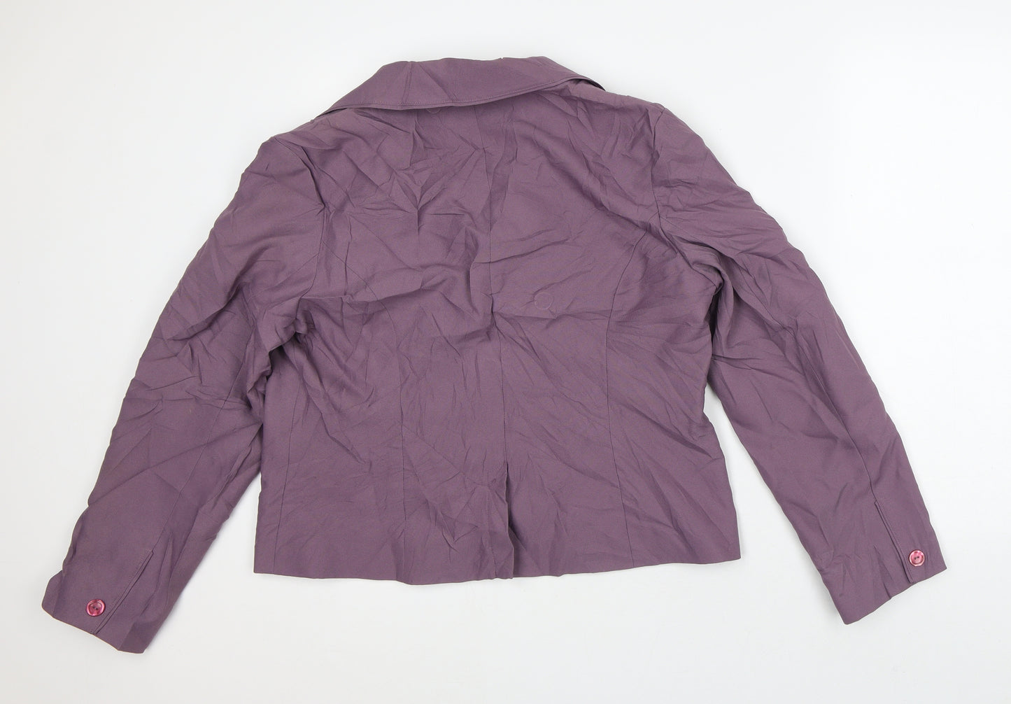 Slimma Womens Purple Jacket Blazer Size 16