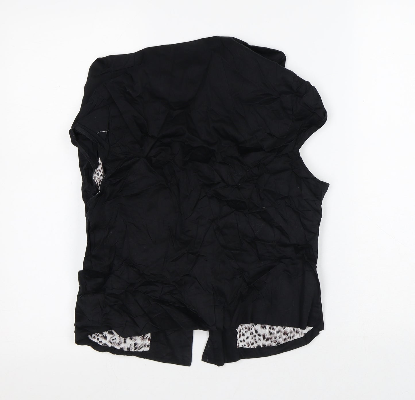 Miss You Womens Black Jacket Waistcoat Size L