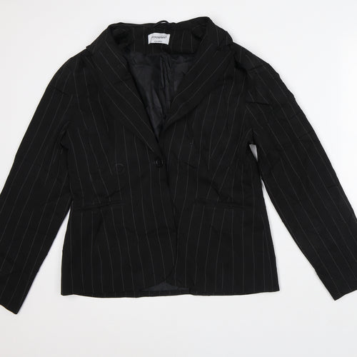 Atmosphere Womens Black Striped Jacket Blazer Size 16