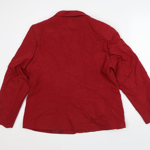 Classics Womens Red Jacket Blazer Size 16