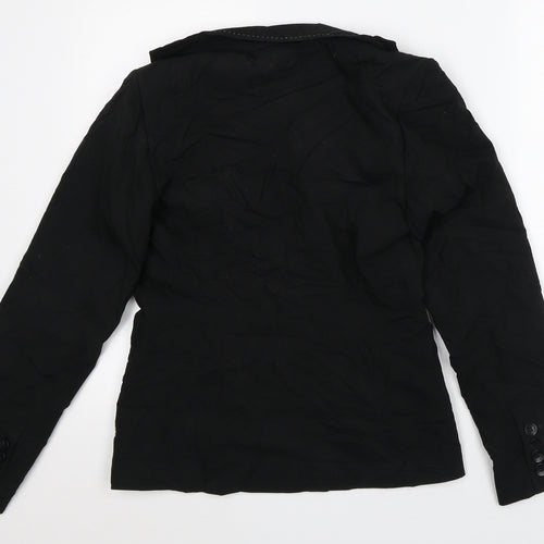 George Womens Black Striped Jacket Blazer Size 10