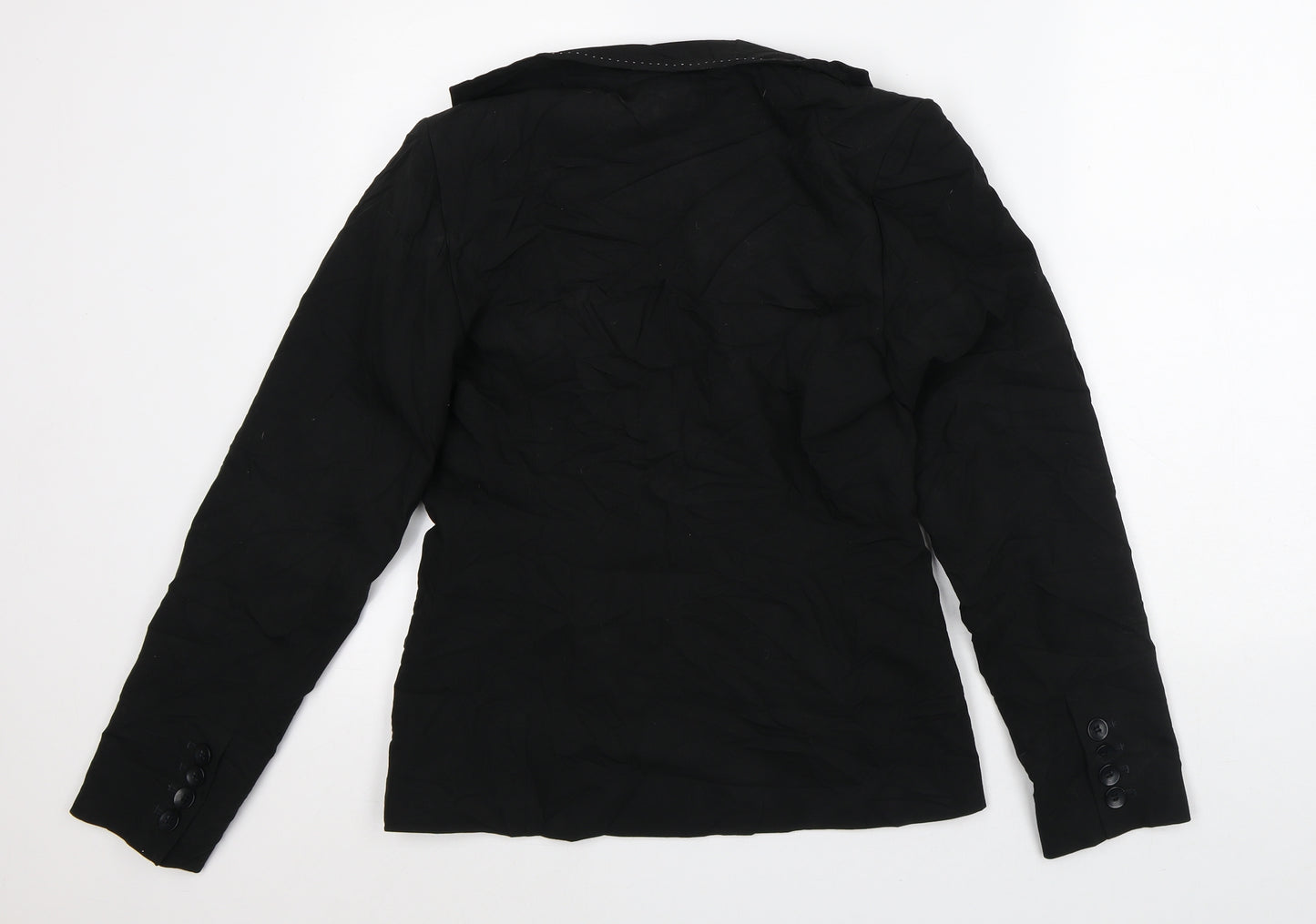 George Womens Black Striped Jacket Blazer Size 10