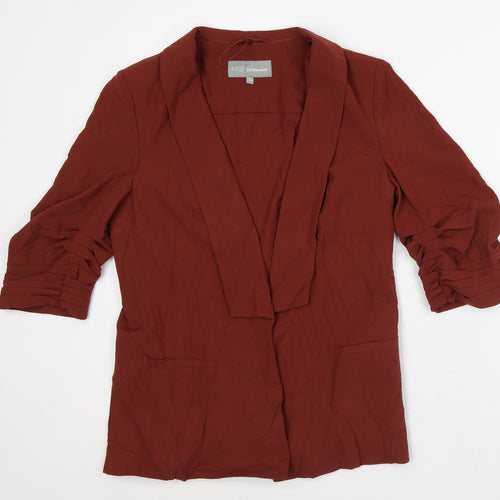 Marks and Spencer Womens Brown Jacket Blazer Size 10 - Short Sleeves