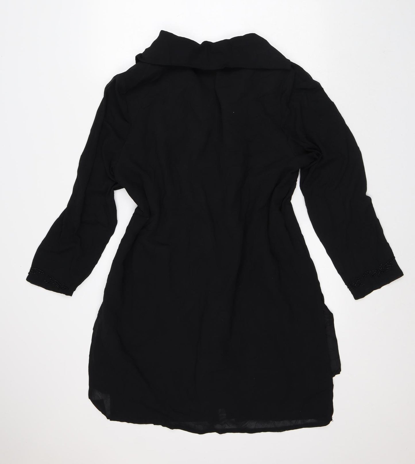 Lyndella Womens Black Polyester Jacket Dress Size 18 Collared