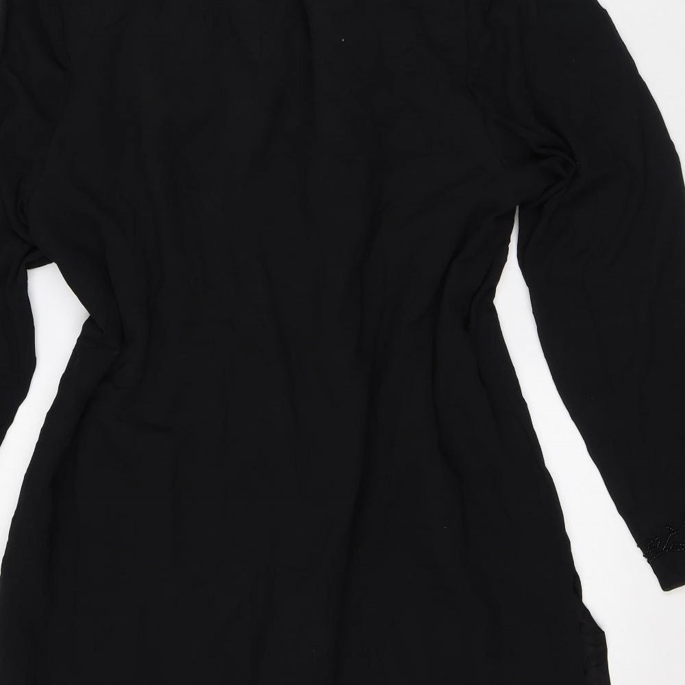Lyndella Womens Black Polyester Jacket Dress Size 18 Collared