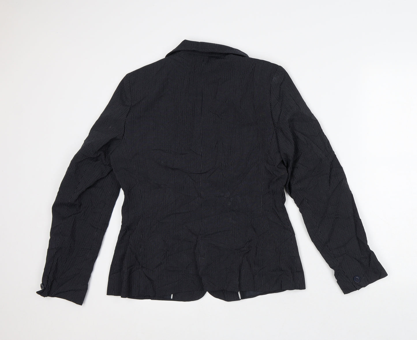 F&F Womens Black Striped Jacket Blazer Size 14