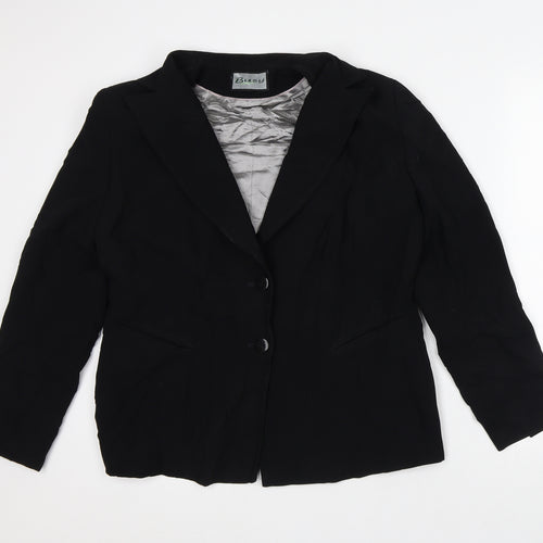 Busy Womens Black Jacket Blazer Size L
