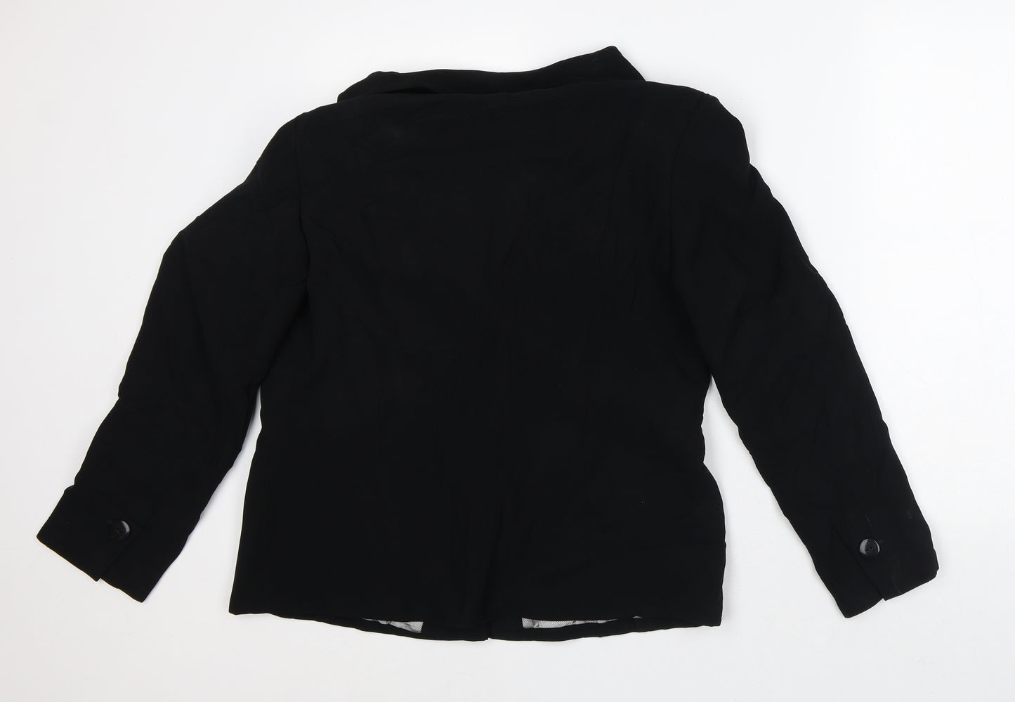 Busy Womens Black Jacket Blazer Size L