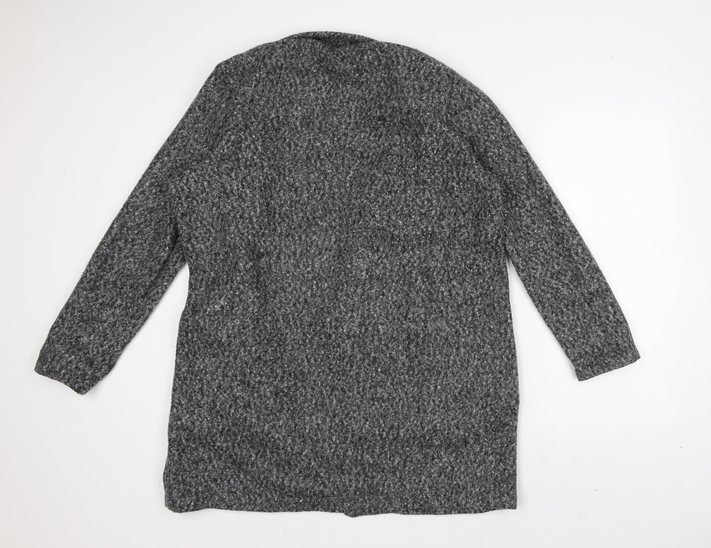 F&F Womens Grey Geometric Overcoat Jacket Size 16